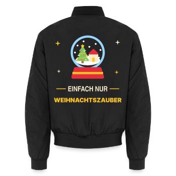 Einfach nur Weihnachtszauber – Schneekugel - Unisex Bomberjacke - Schwarz - Hinten - AI Model Male 185 light (185cm)