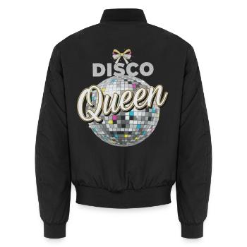 Disco Queen Discokugel Vintage Geburtstag Party - Unisex Bomberjacke - Schwarz - Hinten - AI Model Male 185 light (185cm)