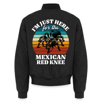 Lustige Rotknie Vogelspinne Sprüche - Unisex Bomberjacke - Schwarz - Hinten - AI Model Male 185 light (185cm)