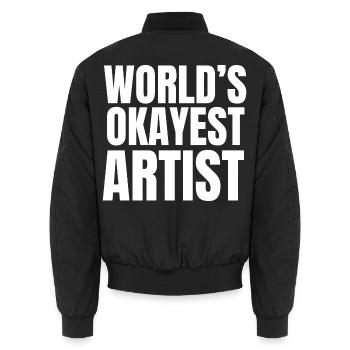 Der beste Künstler der Welt Lustiger Kunsthumor - Unisex Bomberjacke - Schwarz - Hinten - AI Model Male 185 light (185cm)