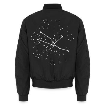 Sternzeichen Stier – das echte Sternbild - Unisex Bomberjacke - Schwarz - Hinten - AI Model Male 185 light (185cm)