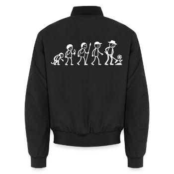 Garten Landwirt Landschaftgärtner Strichmänchen - Unisex Bomberjacke - Schwarz - Hinten - AI Model Male 185 light (185cm)