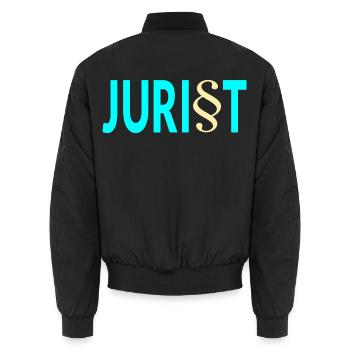 Jurist Paragraf Jura - Unisex Bomberjacke - Schwarz - Hinten - AI Model Male 185 light (185cm)