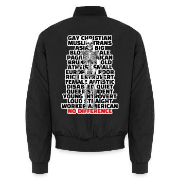 No Difference - Unisex Bomberjacke - Schwarz - Hinten - AI Model Male 185 light (185cm)