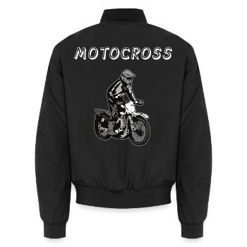 motocross - Unisex Bomberjacke - Schwarz - Hinten - AI Model Male 185 light (185cm)