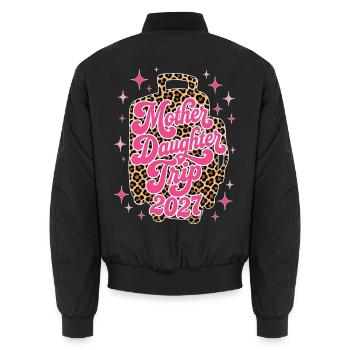 Mother Daughter Trip 2027 Floral - Unisex Bomberjacke - Schwarz - Hinten - AI Model Male 185 light (185cm)