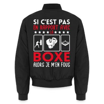 Wenn es nichts mit Boxen zu tun hat, dann ist es mir egal - Unisex Bomberjacke - Schwarz - Hinten - AI Model Male 185 light (185cm)