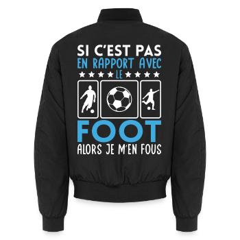 Wenn es nicht mit Football zu tun hat, dann ist es mir egal - Unisex Bomberjacke - Schwarz - Hinten - AI Model Male 185 light (185cm)