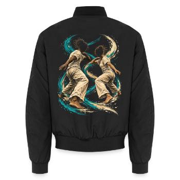 Capoeira - Unisex Bomberjacke - Schwarz - Hinten - AI Model Male 185 light (185cm)