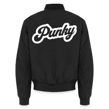 Gnitze - Unisex Bomberjacke - Schwarz - Hinten - AI Model Male 185 light (185cm)
