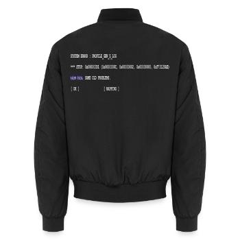 Lustiger Programmierer Spruch New Gen Same Old Pro - Unisex Bomberjacke - Schwarz - Hinten - AI Model Male 185 light (185cm)