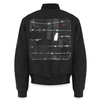 LIVE REC SOCIETY - Unisex Bomberjacke - Schwarz - Hinten - AI Model Male 185 light (185cm)