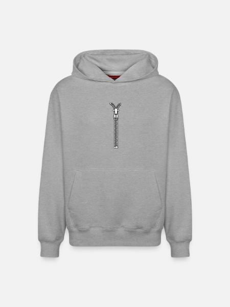 Zipper - Relaxed Unisex Organic Hoodie – von SPREAD - Grau meliert