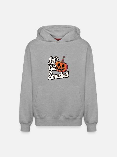Let's Get Smashed - Relaxed Unisex Organic Hoodie – by SPREAD - heather grey