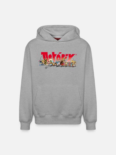 Asterix & Obelix Rennstart - Relaxed Unisex Organic Hoodie – von SPREAD - Grau meliert