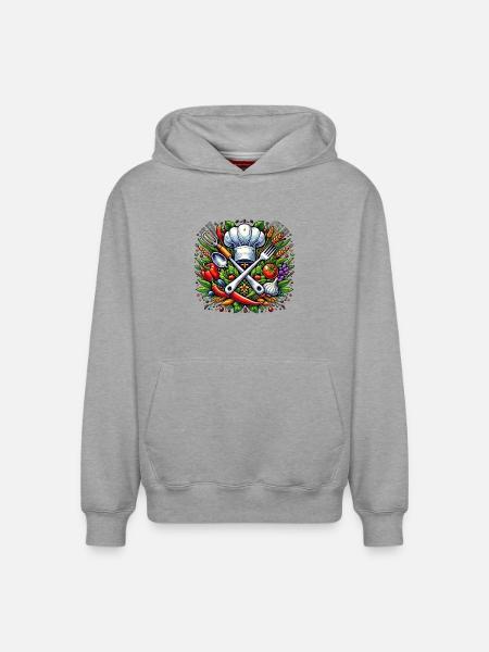 Koch Logo - Relaxed Unisex Organic Hoodie – by SPREAD - heather grey