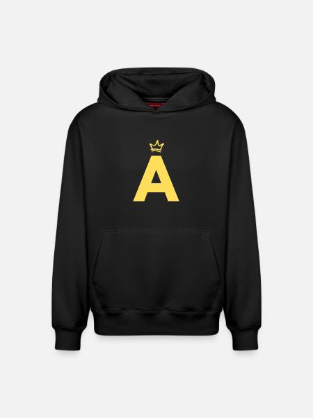 A comme Alvin - Sweat à capuche unisexe décontracté en coton biologique – de SPREAD - noir