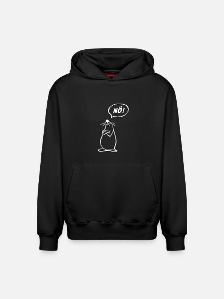 NÖ Maus - Relaxed Unisex Organic Hoodie – von SPREAD - Schwarz