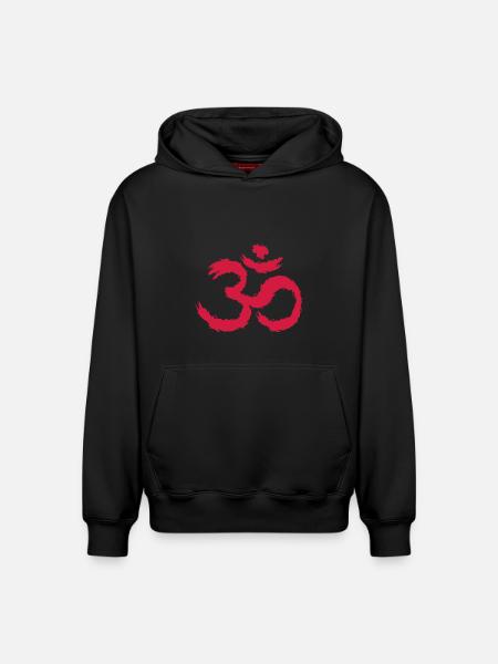 Om symbool hindoeïsme - Hoodie unisex met relaxed fit van biologisch katoen – van SPREAD - zwart