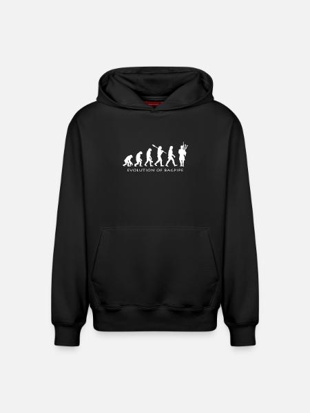 bagpipes - Relaxed Unisex Organic Hoodie – by SPREAD - black