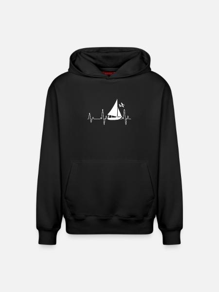 Segeln - Relaxed Unisex Organic Hoodie – von SPREAD - Schwarz