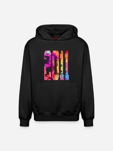 BUNT 15TH BIRTHDAY 2011 - Relaxed Unisex Organic Hoodie – by SPREAD - black