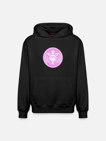 Schutzengel Logo - Relaxed Unisex Organic Hoodie – von SPREAD - Schwarz