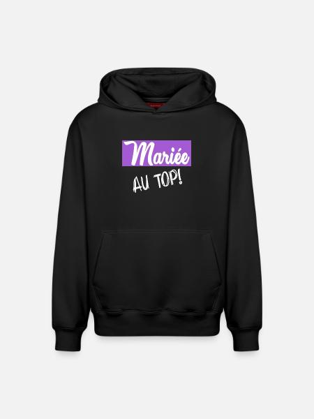 Bachelorette party. WEDDING - Relaxed Unisex Organic Hoodie – by SPREAD - black