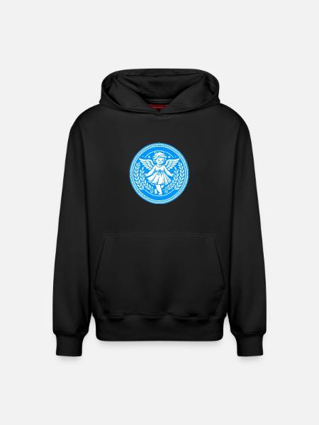 Guardian Angel Logo - Relaxed Unisex Organic Hoodie – by SPREAD - black