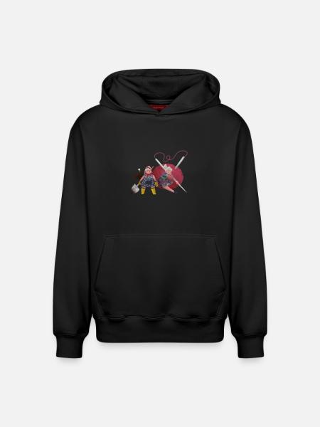 Grandma's Adventure - Relaxed Unisex Organic Hoodie – by SPREAD - black
