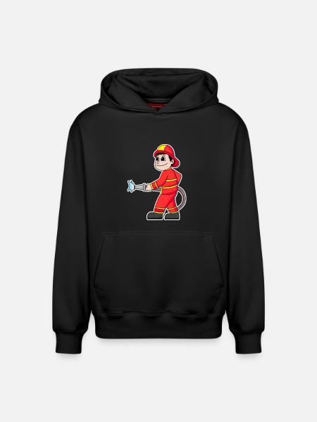 Firefighter - Relaxed Unisex Organic Hoodie – by SPREAD - black