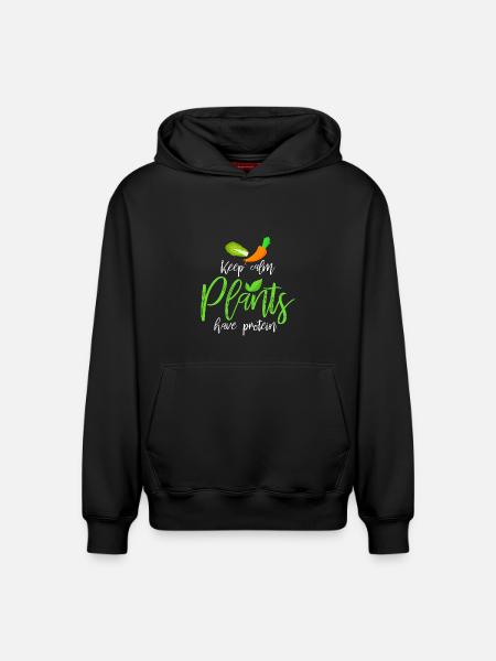 Vegan - Relaxed Unisex Organic Hoodie – by SPREAD - black