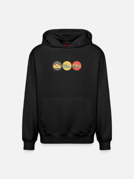 Sneakers retro - Relaxed Unisex Organic Hoodie – von SPREAD - Schwarz