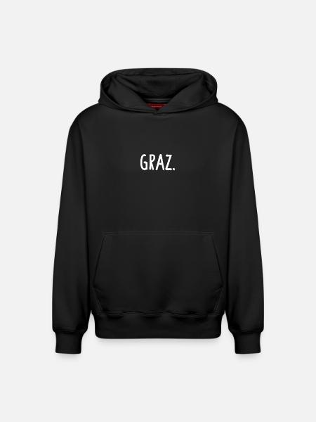 Graz Österreich Fancy - Relaxed Unisex Organic Hoodie – von SPREAD - Schwarz