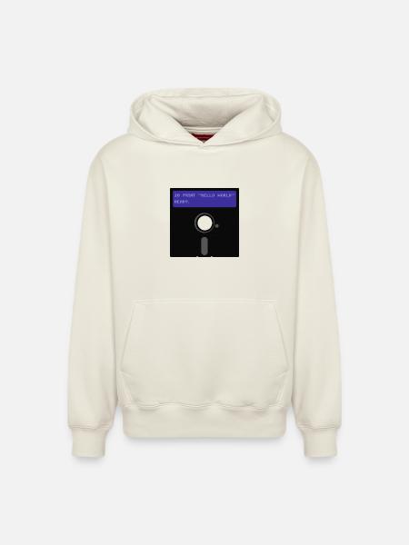 floppy disk - Relaxed Unisex Organic Hoodie – by SPREAD - off white