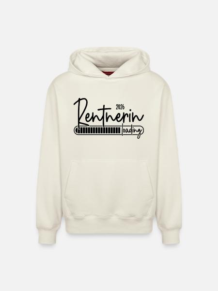 Rentnerin 2026 Loading - Relaxed Unisex Organic Hoodie – von SPREAD - Naturweiß