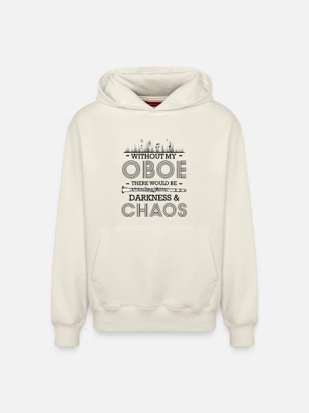 hautbois - Sweat à capuche unisexe décontracté en coton biologique – de SPREAD - blanc cassé