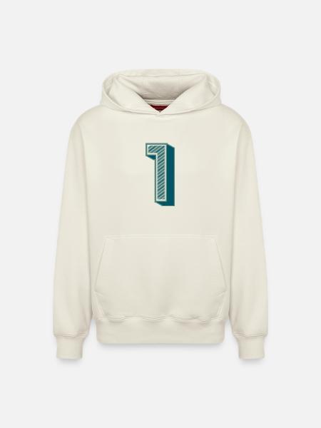 1. 1 YEAR. 1st ANNIVERSARY - Relaxed Unisex Organic Hoodie – by SPREAD - off white