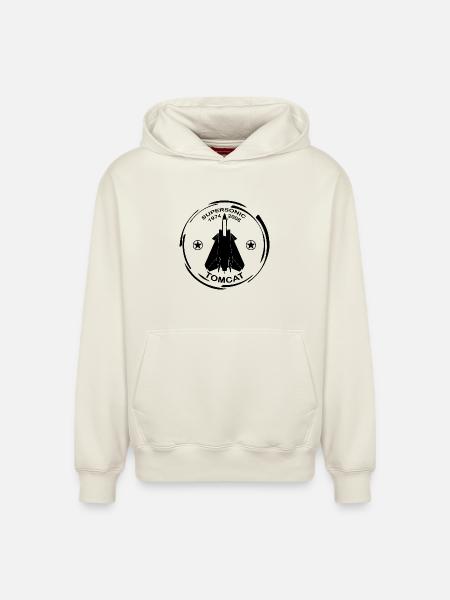 Plane F14 Tomcat - Relaxed Unisex Organic Hoodie – by SPREAD - off white