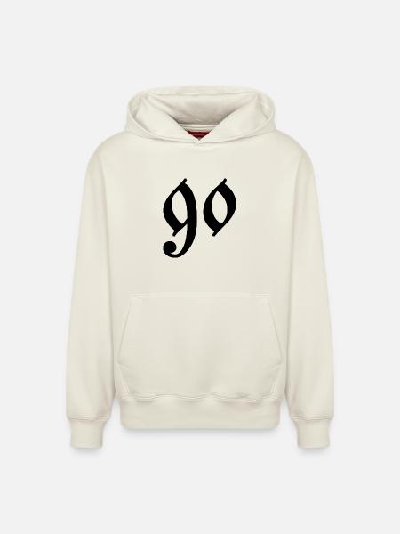 90 - Sweat à capuche unisexe décontracté en coton biologique – de SPREAD - blanc cassé