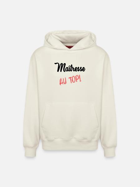 MISTRESS - Relaxed Unisex Organic Hoodie – by SPREAD - off white