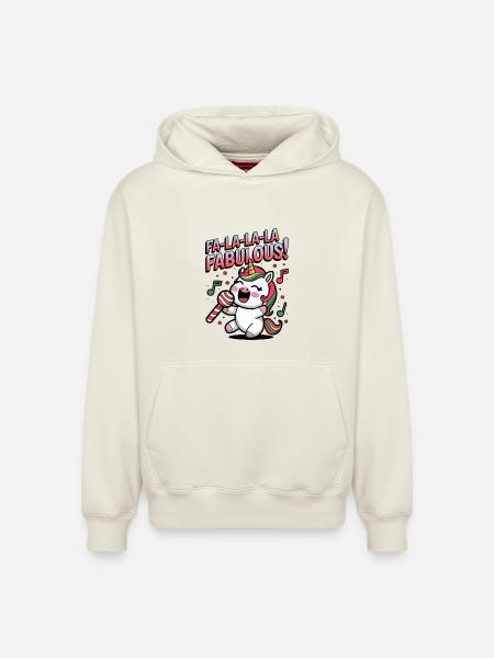 Fa-la-la-la Fabulous! - Relaxed Unisex Organic Hoodie – by SPREAD - off white