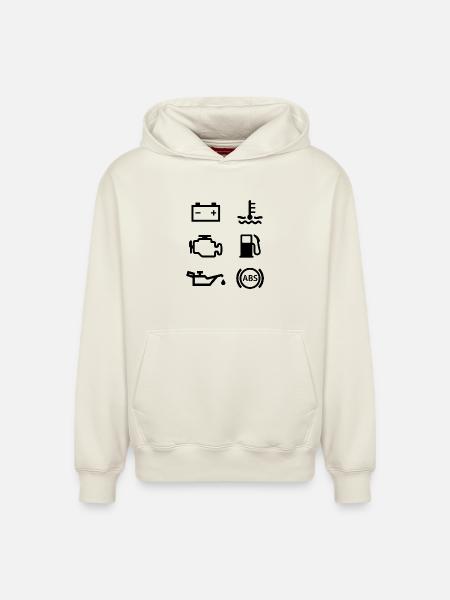 Autolichter - Relaxed Unisex Organic Hoodie – von SPREAD - Naturweiß