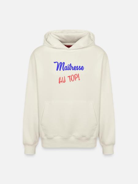 MISTRESS - Relaxed Unisex Organic Hoodie – by SPREAD - off white