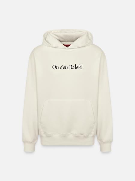 On s'en balek - Sweat à capuche unisexe décontracté en coton biologique – de SPREAD - blanc cassé