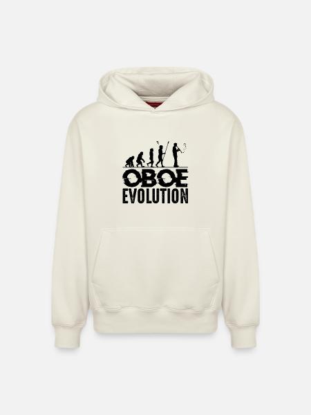 hautbois - Sweat à capuche unisexe décontracté en coton biologique – de SPREAD - blanc cassé