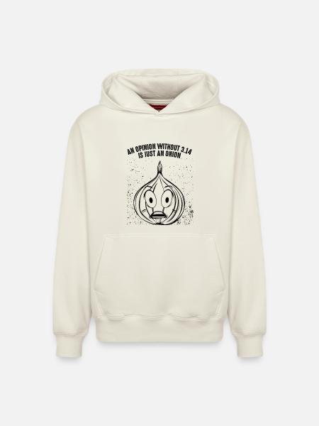 Math Pi onion - Relaxed Unisex Organic Hoodie – by SPREAD - off white