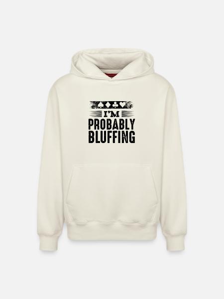 Poker - Relaxed Unisex Organic Hoodie – by SPREAD - off white