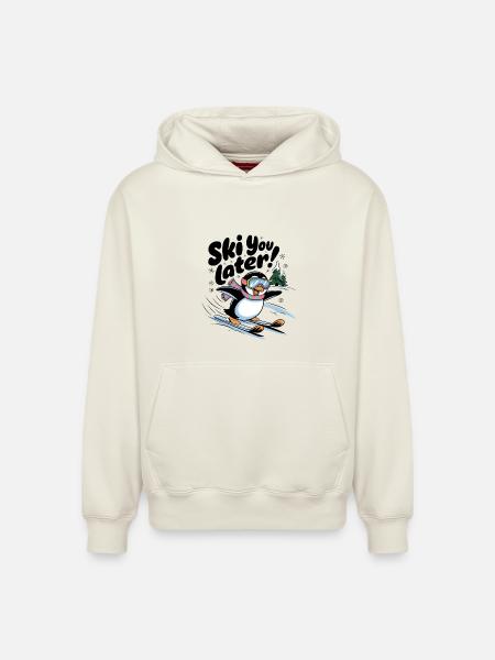 Ski You Later - Relaxed Unisex Organic Hoodie – by SPREAD - off white