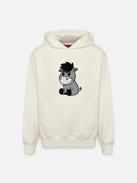 Bébé âne - Sweat à capuche unisexe décontracté en coton biologique – de SPREAD - blanc cassé